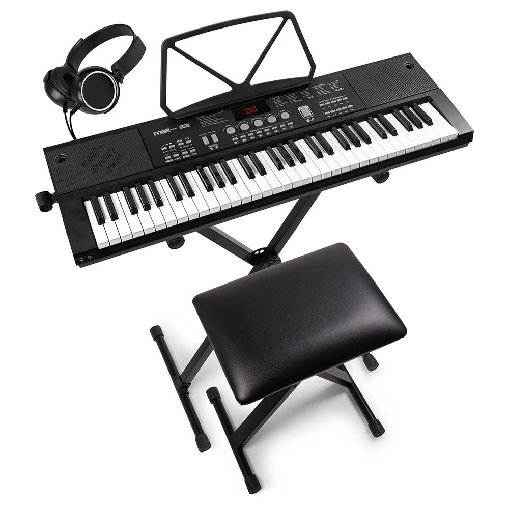 Max KB15 61-Key Electronic Keyboard with Built-In Rechargeable Battery