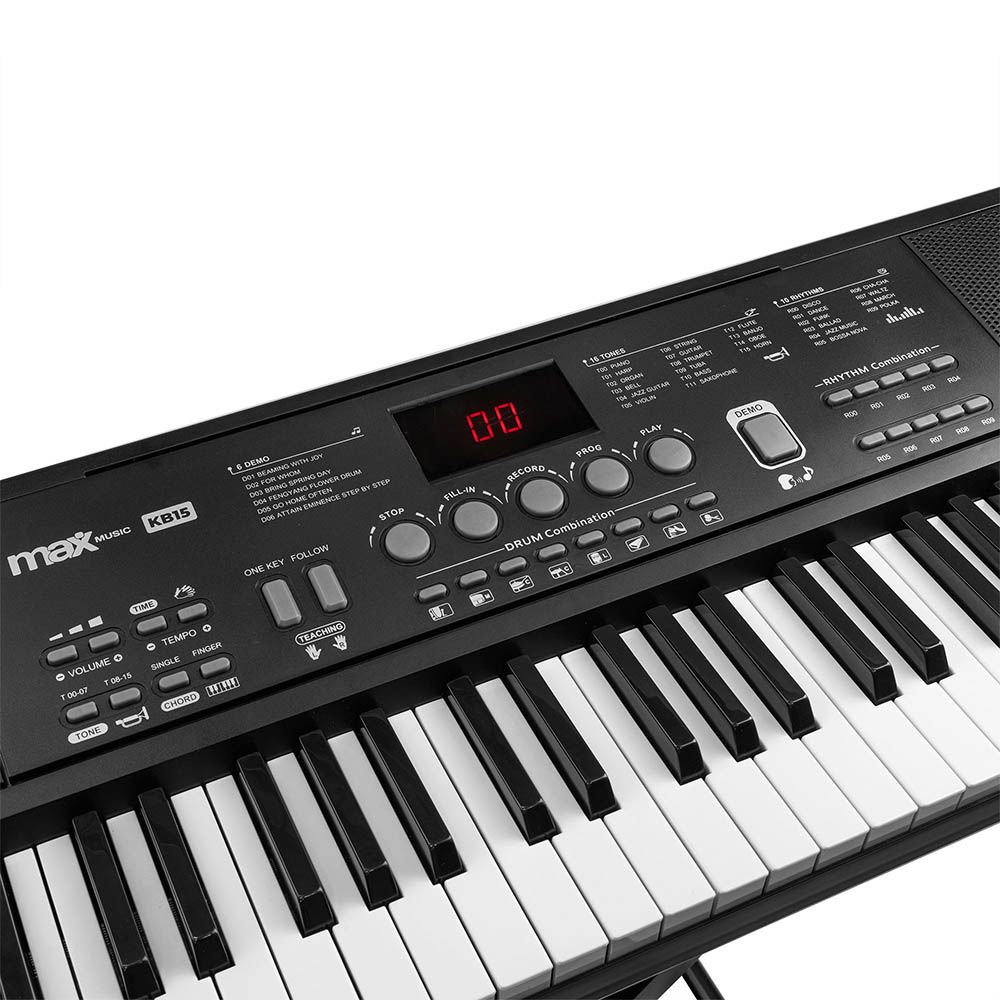 Max KB15 61-Key Electronic Keyboard with Built-In Rechargeable Battery