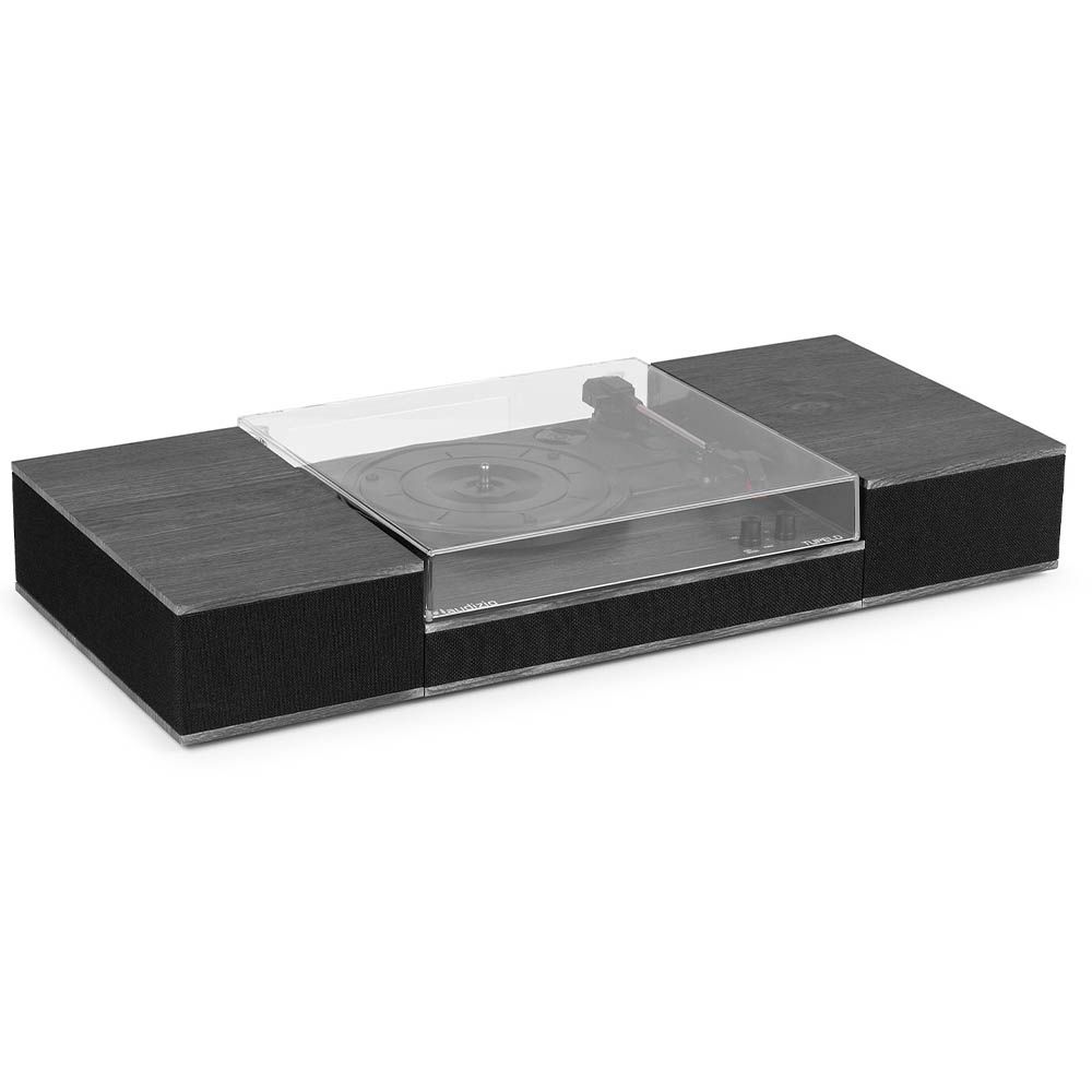 Audizio Tupelo Record Player Set with 2 Speakers (Black)