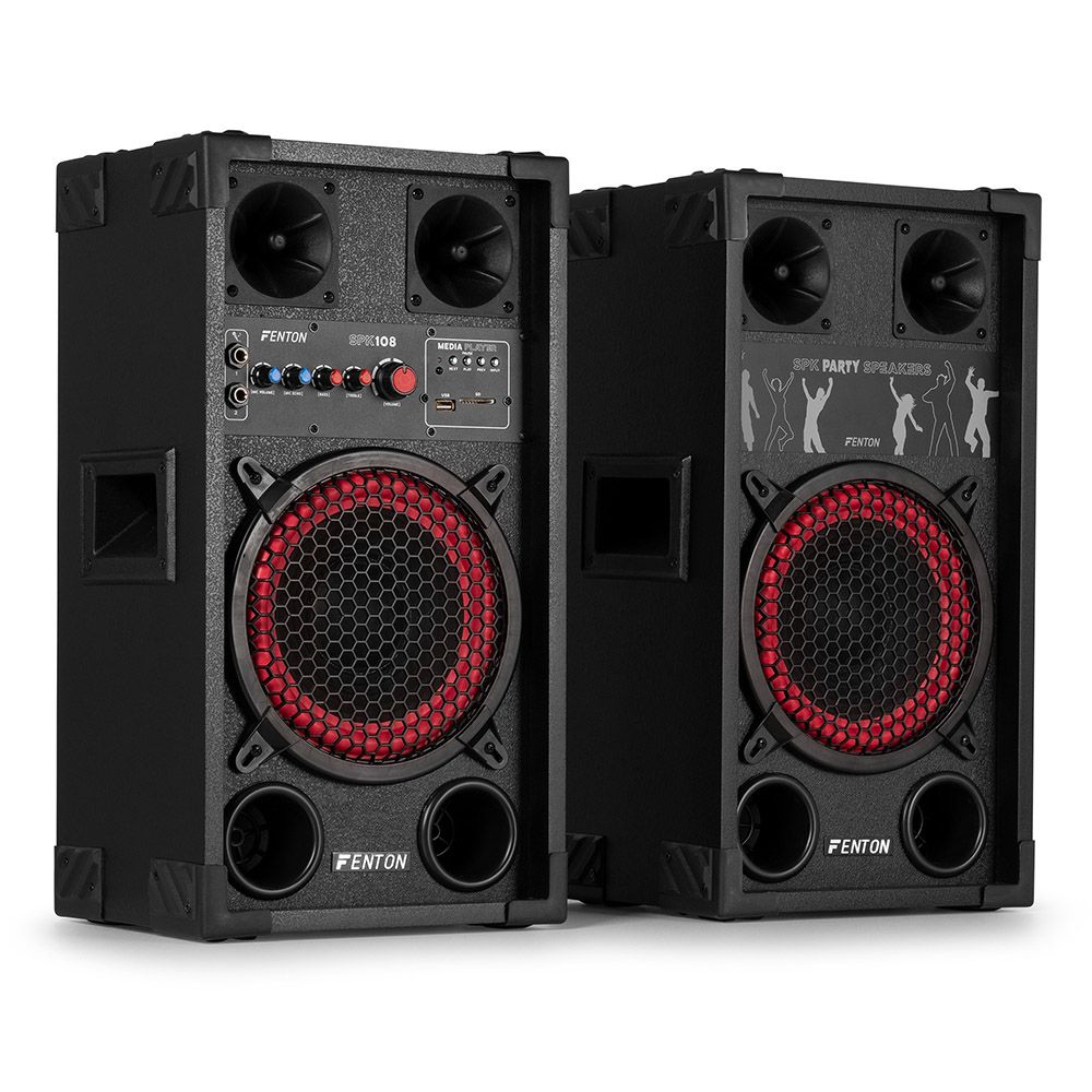 Fenton SPK-108 PA Active Speaker Set 8” BT