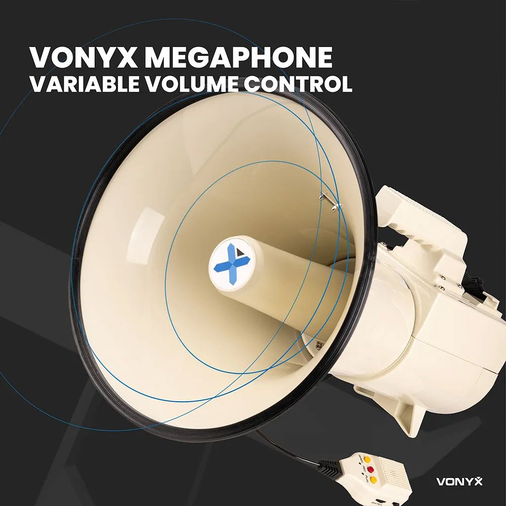 Vonyx MEG150 Premium Portable Megaphone Loudhailer - Megaphone 200W
