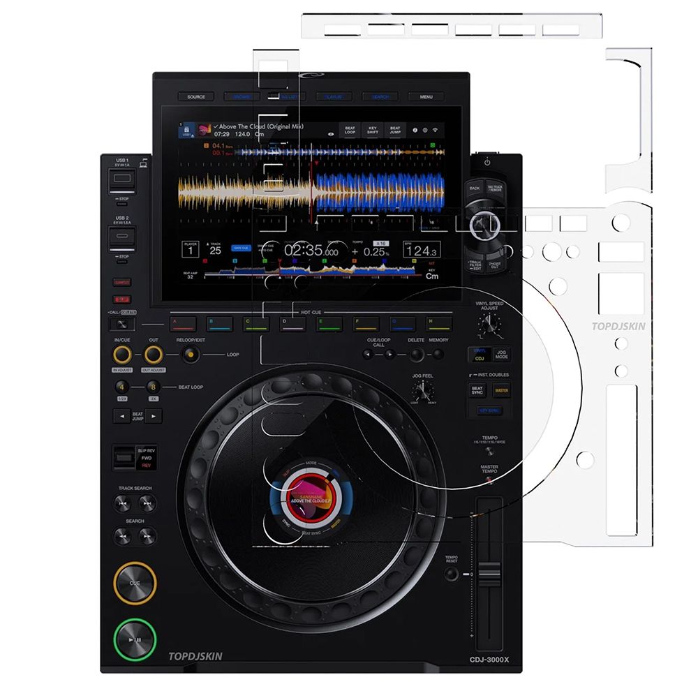 Top DJ Skin Alpha Theta Pioneer CDJ 3000x Deck Skin